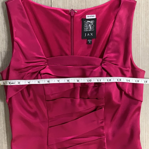 JAX Fuchsia pink satin dress - Picture 12 of 16